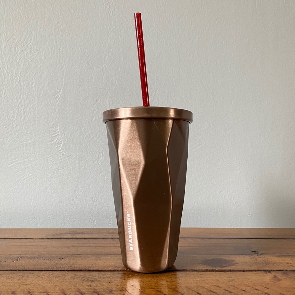 Rose Gold Starbucks Tumbler 2012 Holiday Cup